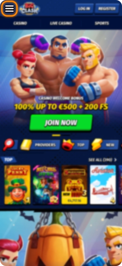 Krok 1 - logowanie do kasyna